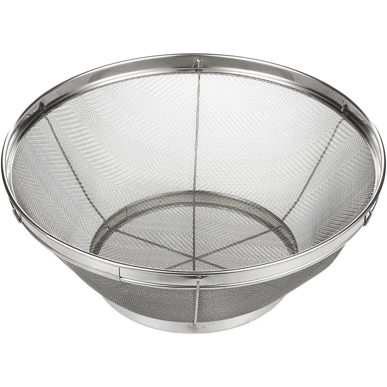 Juvale Stainless Steel Fine Mesh Strainer - Durable Rust-Resistant Mesh Colander - Ergonomic Handle Rice Colander - Ultra-Fine Flour Sifter - Dishwasher Safe with Stable Design - 11 in x 4 in, Silver